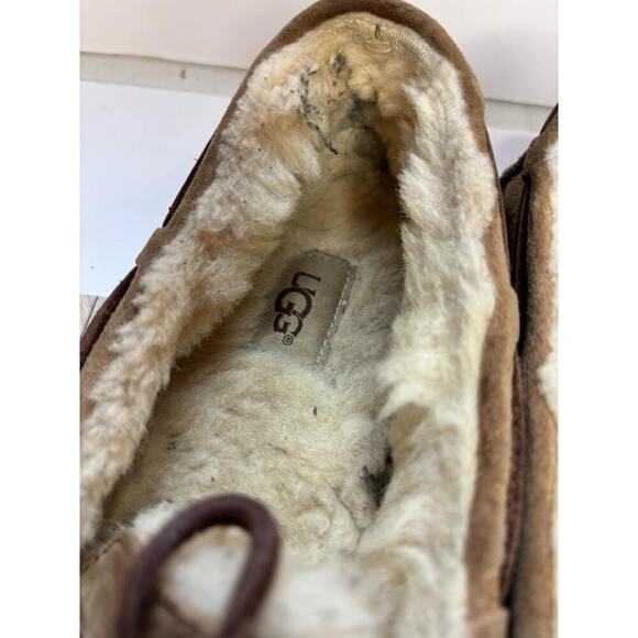 UGG Dakota Chestnut Suede Shearling Slip On Moccasin Slippers Brown Women Size 9 - Picture 9 of 13